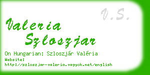 valeria szloszjar business card